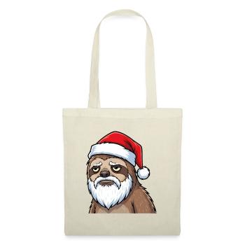Funny Tired Sloth Xmas Motif - Tote Bag - red - Front