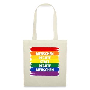 Human rights instead of right-wing people against hate - Tote Bag - red - Front
