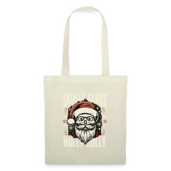 Skully Claus Holly Jolly Merry Christmas - Tote Bag - red - Front