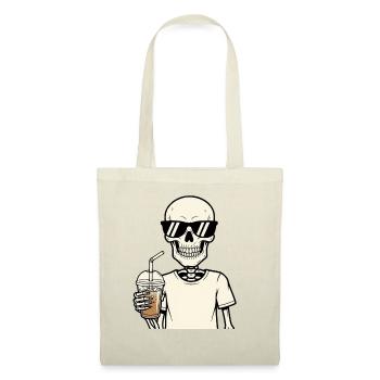 Iced Coffee Skeleton Sunglasses Coffee Junkie - Tote Bag - red - Front