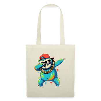 Dabbing Faultier mit Cap Street Art Design - Stoffbeutel - Rot - Vorne