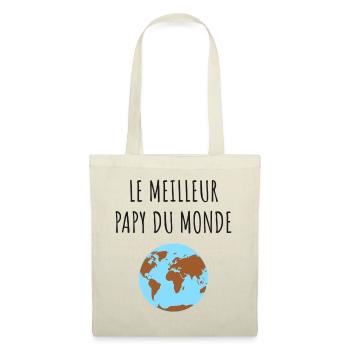 Meilleur Papy Globe - Sac en tissu - rouge - Devant