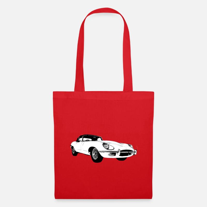 E type jag - Tote Bag - red