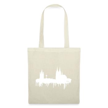 Skyline Cologne - Blanc - Sac en tissu - rouge - Devant