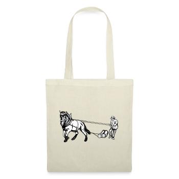 Holzrücker with horse - Tote Bag - red - Front