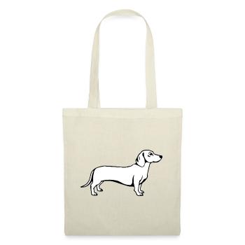 Dachshund Hunde T-shirt Geschenk - Stoffbeutel - Rot - Vorne