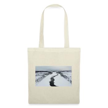 A winding river in a snowy landscape - Tote Bag - red - Front