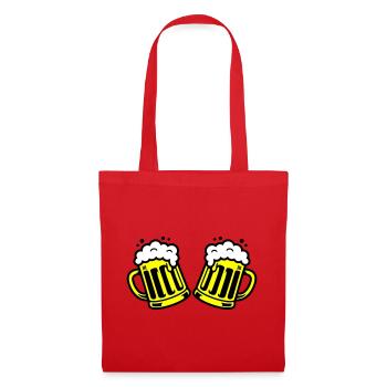 Bier Bierkrug Prost Comic - Stoffbeutel - Rot - Vorne