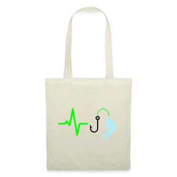 Pulse Line Fishing Fish Icon - Tote Bag - red - Front