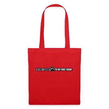 only talking to dog - Tote Bag - red - Front
