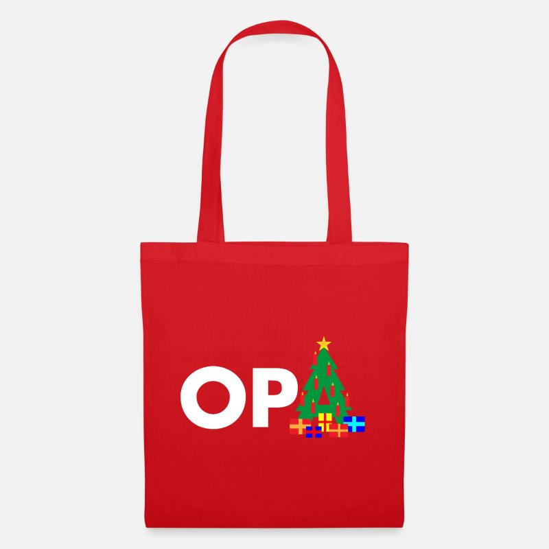 Opa Weihnachtsbaum - Stoffbeutel - Rot