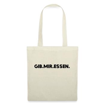 Gib Mir Essen Text Schrift - Stoffbeutel - Rot - Vorne
