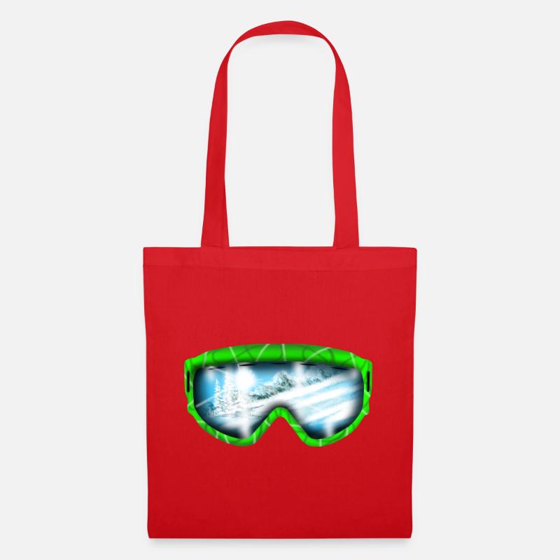 Glacier View Neon Goggle Design - Tote Bag - red