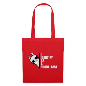 I Identify As A Probllama Cool Lama Problem Spruch - Tote Bag - red - Front