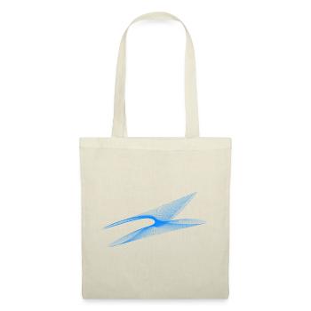 Geometric Wave – Blue Generative Line Art - Tote Bag - red - Front