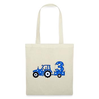 3rd Birthday Tractor - Tote Bag - red - Front
