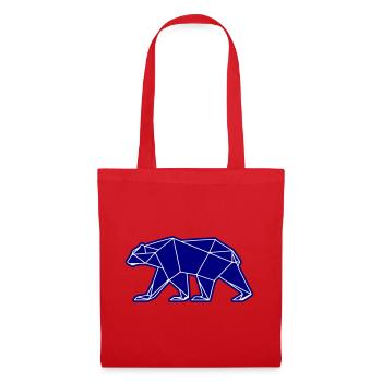 Eisbär Polar Bär Polygon Symbol - Stoffbeutel - Rot - Vorne
