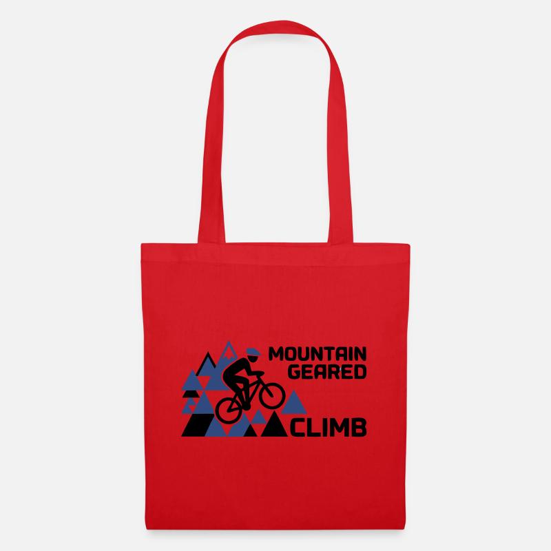 Mountainbike Climb Berge Spruch - Stoffbeutel - Rot