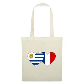 Uruguay France Drapeau du Cœur - Sac en tissu - rouge - Devant
