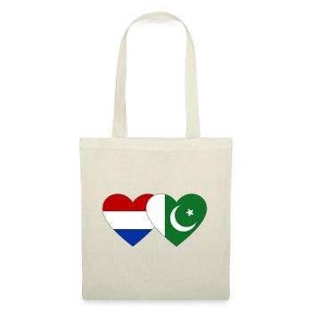 Netherlands Pakistan Flags Heart - Tote Bag - red - Front