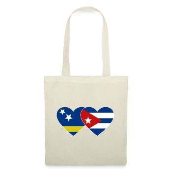 Cœur du drapeau de Curaçao Cuba - Sac en tissu - rouge - Devant