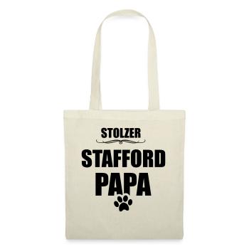 Stafford Dog - Stafford Mama - Stafford Papa - Dog - Stoffbeutel - Rot - Vorne
