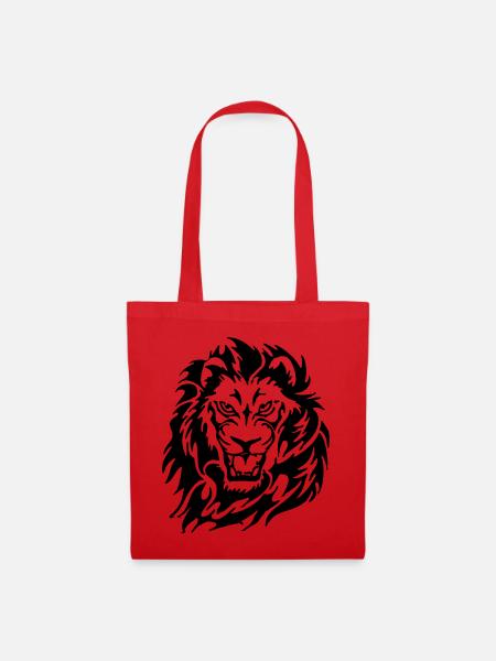Angry Lion - Stoffbeutel - Rot