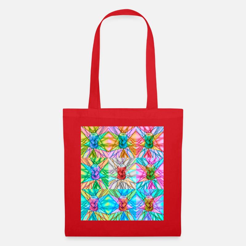 Vibrant Can and Abstract Light Pattern - Tote Bag - red