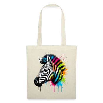 Zebra - Stoffbeutel - Rot - Vorne