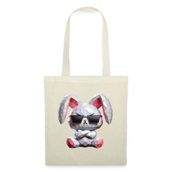 lapin lunettes de soleil - Sac en tissu - rouge - Devant