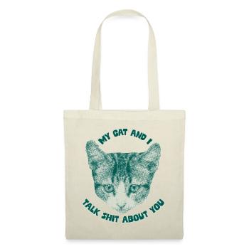 Sassy Cat Talk – Funny Cat Theme - Tote Bag - red - Front