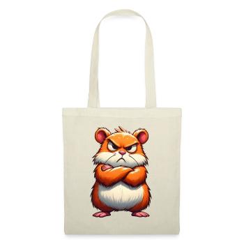 hamster grognon mécontent - Sac en tissu - rouge - Devant