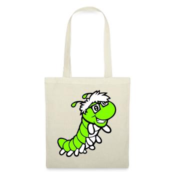 Nerd Caterpillar Intelligent Geek Worm Horn-rimmed Glasses Smart - Tote Bag - red - Front