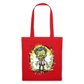 Zombie Comic Splatter - Stoffbeutel - Rot - Vorne