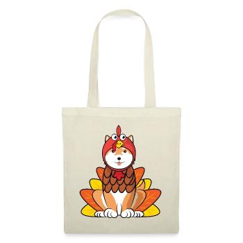 Shiba Inu Thanksgiving Turquie Costume Tenue de chien - Sac en tissu - rouge - Devant