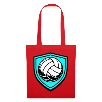 Blason du ballon de volley-ball - Sac en tissu - rouge - Devant