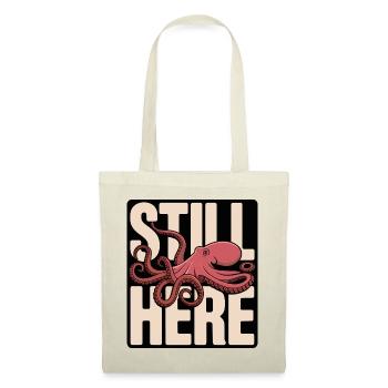 Octopus in the lettering "Still Here" - Tote Bag - red - Front