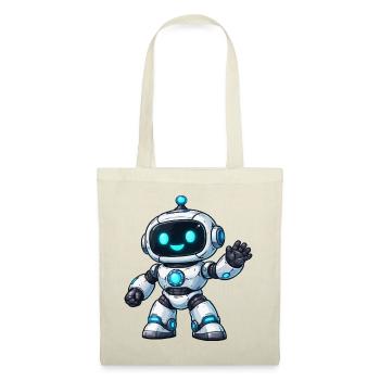 Salutation du Petit Robot Néon - Sac en tissu - rouge - Devant