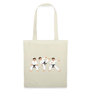Combattants de karaté – Motif drôle d’arts martiaux - Sac en tissu - rouge - Devant