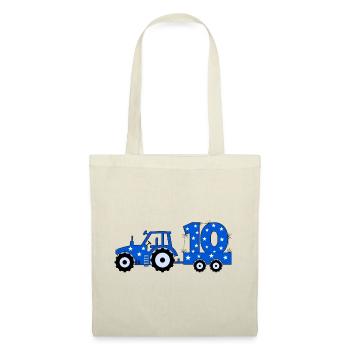 10th birthday tractor - Tote Bag - red - Front