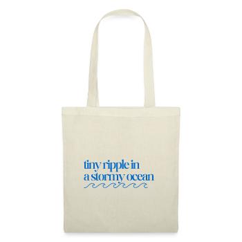 Tiny ripple in a stormy ocean with waves - Tote Bag - red - Front