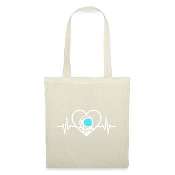 Astronaut Heart Cosmos Weltraumhelm - Stoffbeutel - Natur - Vorne