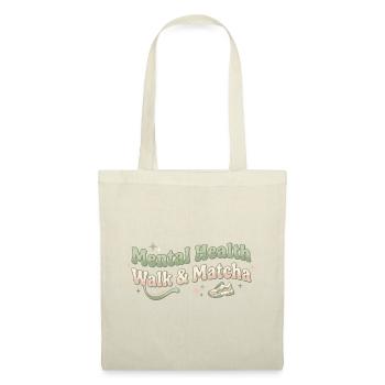 Matcha Walk Tee Spaziergang Trend Grüntee - Stoffbeutel - Rot - Vorne