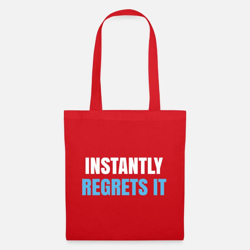 Instantly Regrets It - Tote Bag - red