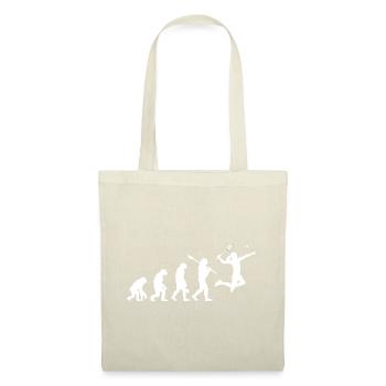 Badminton Evolution Weibliche Spielerin Frauen Sportgeschenk - Stoffbeutel - Rot - Vorne
