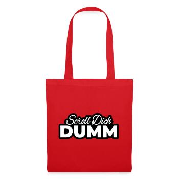 Scroll You Stupid Typo Print - Tote Bag - red - Front