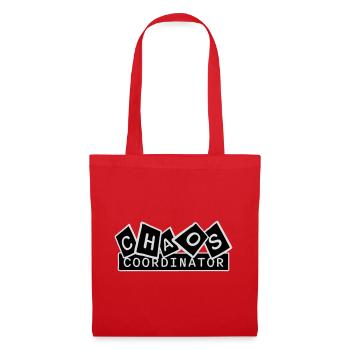 Chaos Coordinator Funny Title Parents Teacher Logo - Tote Bag - red - Front
