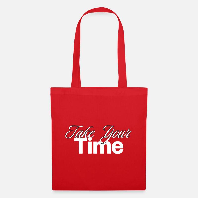 Take Your Time Design - Stoffbeutel - Rot