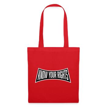 Connaissez vos droits Activisme Justice Liberté - Sac en tissu - rouge - Devant