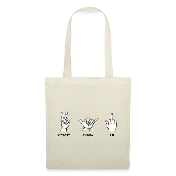 Ensemble de signes de main Victory Shaka FU – Illustration - Sac en tissu - rouge - Devant